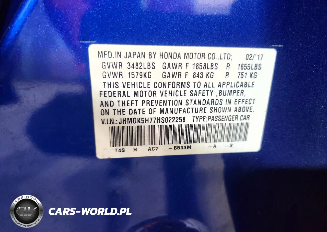 2017 Honda Fit Ex VIN:JHMGK5H77HS022258 - 12