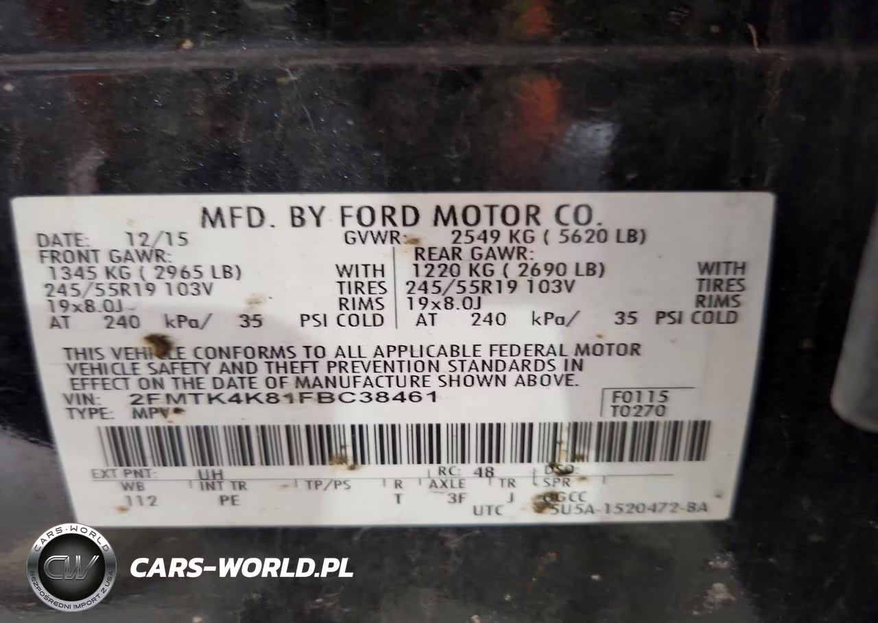 2015 Ford Edge Titanium VIN:2FMTK4K81FBC38461 - 12