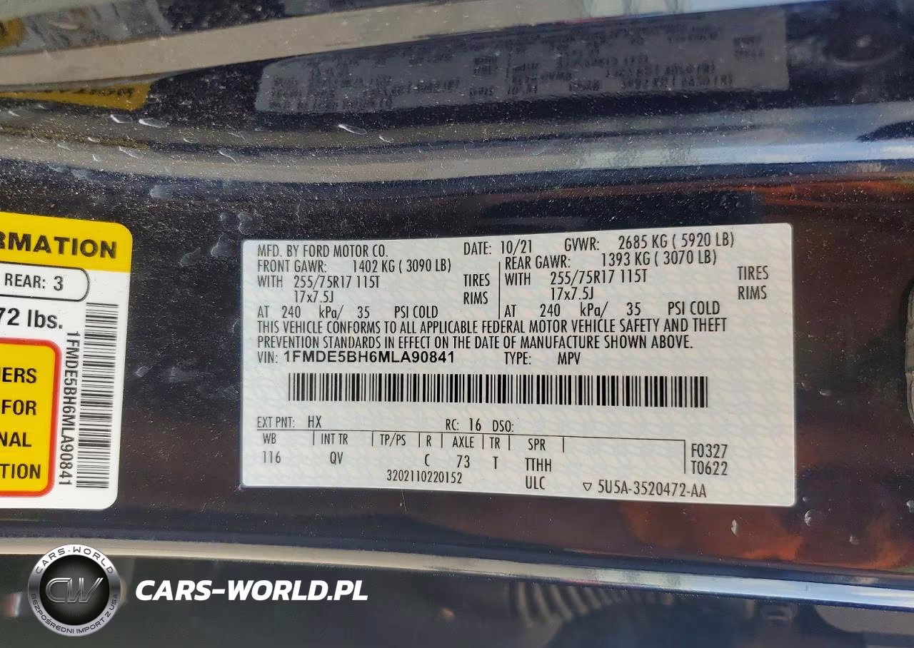2021 Ford Bronco Base VIN:1FMDE5BH6MLA90841 - 13