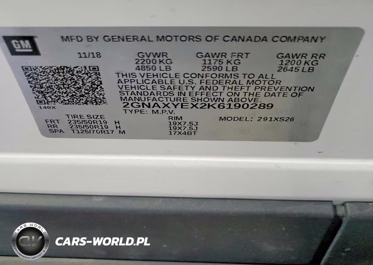 2019 Chevrolet Equinox Premier VIN:2GNAXYEX2K6190289 - 14