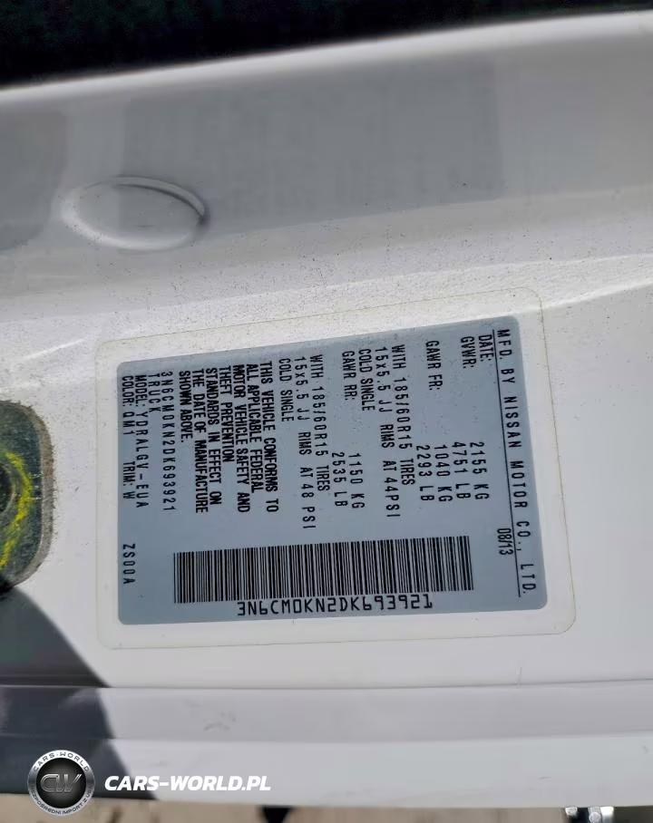 2013 Nissan Nv200 S VIN:3N6CM0KN2DK693921 - 13