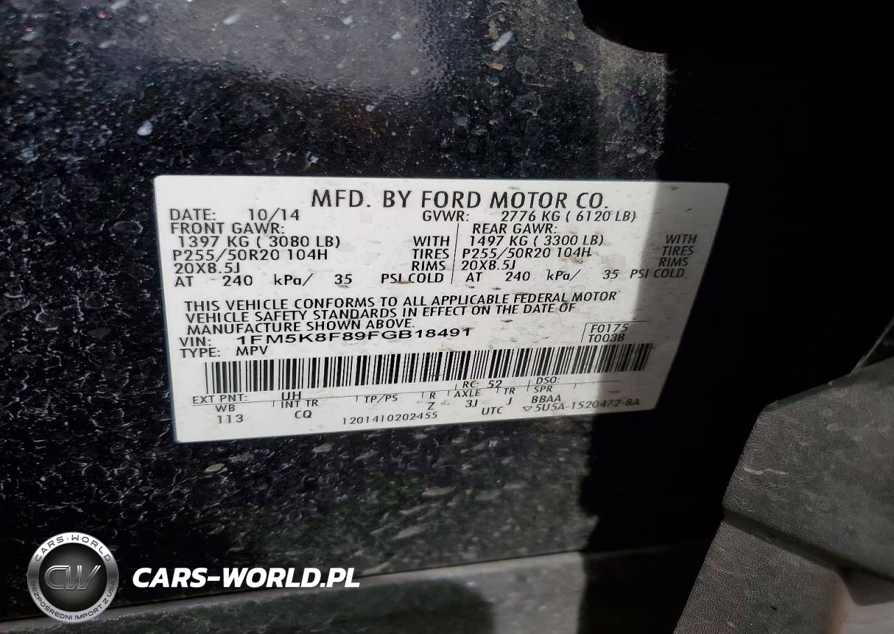 2015 Ford Explorer Limited VIN:1FM5K8F89FGB18491 - 14