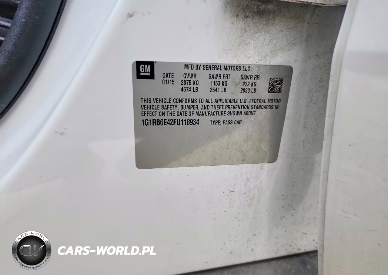 2015 Chevrolet Volt VIN:1G1RB6E42FU118934 - 12