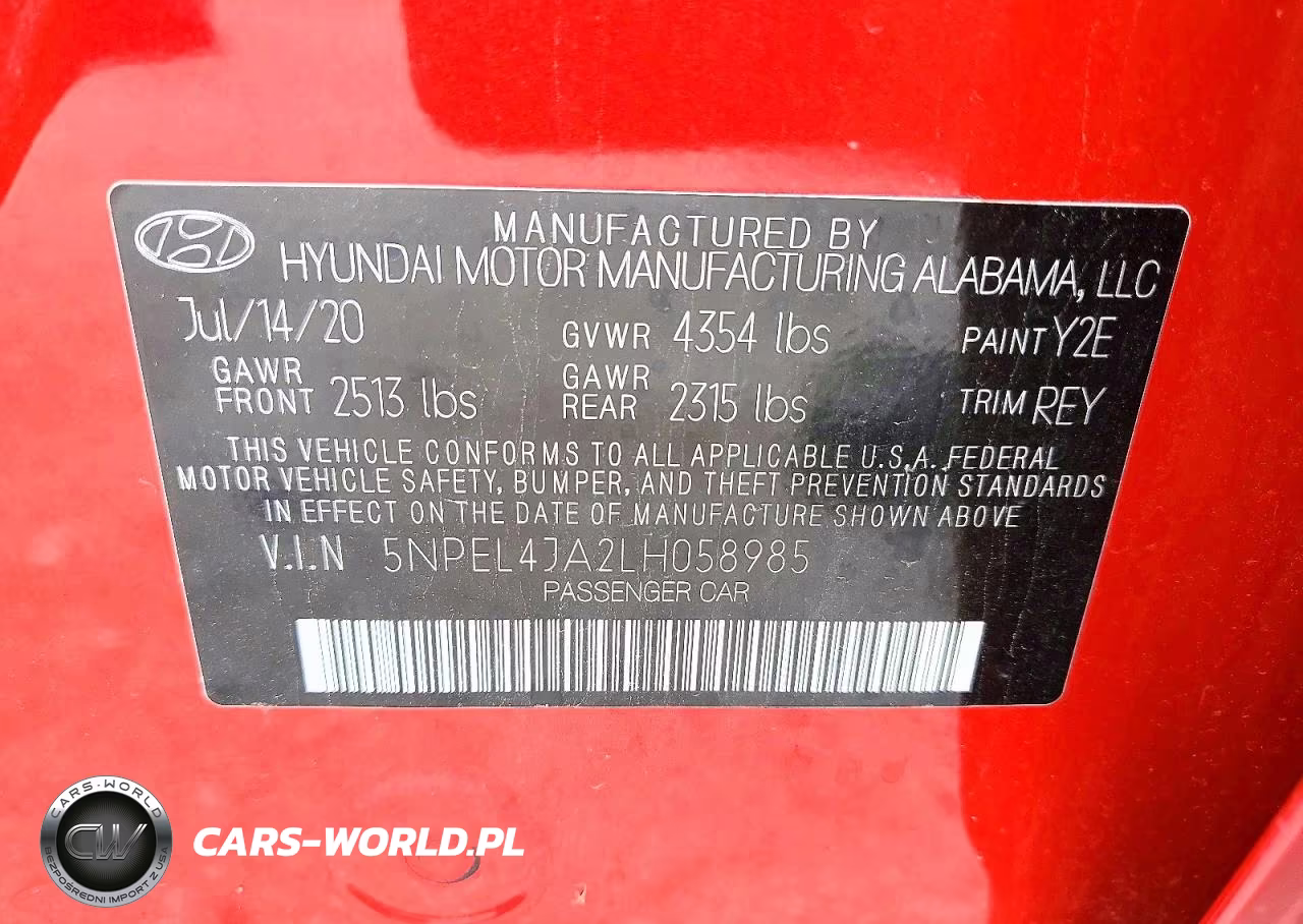 2020 Hyundai Sonata Sel VIN:5NPEL4JA2LH058985 - 12