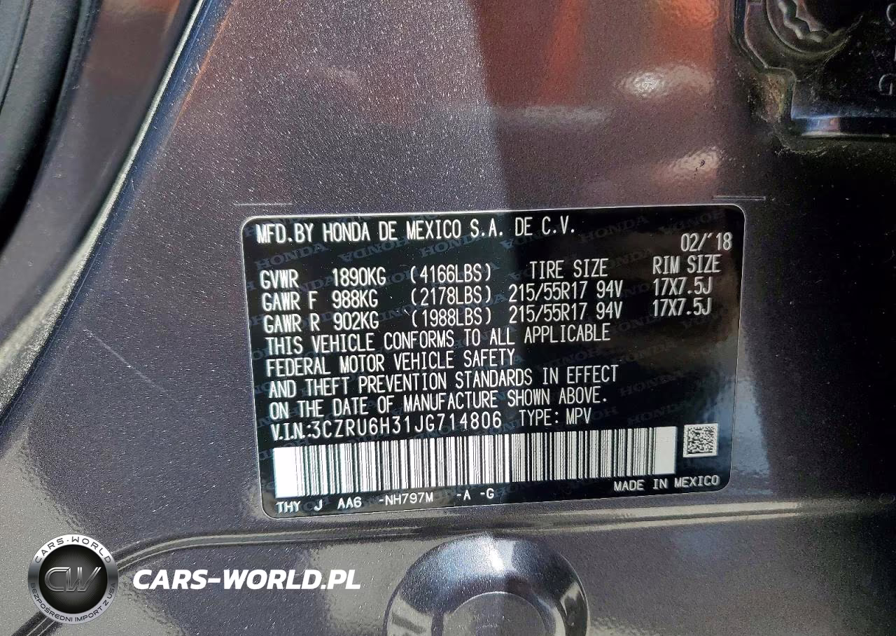 2018 Honda Hr-V Lx VIN:3CZRU6H31JG714806 - 13