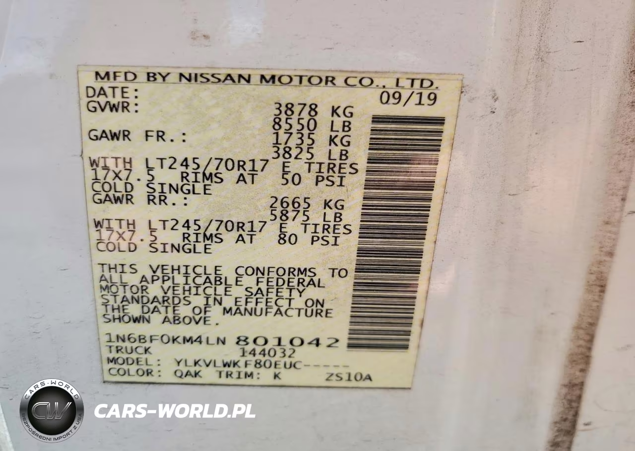 2020 Nissan Nv 1500 Delivery Van VIN:1N6BF0KM4LN801042 - 13