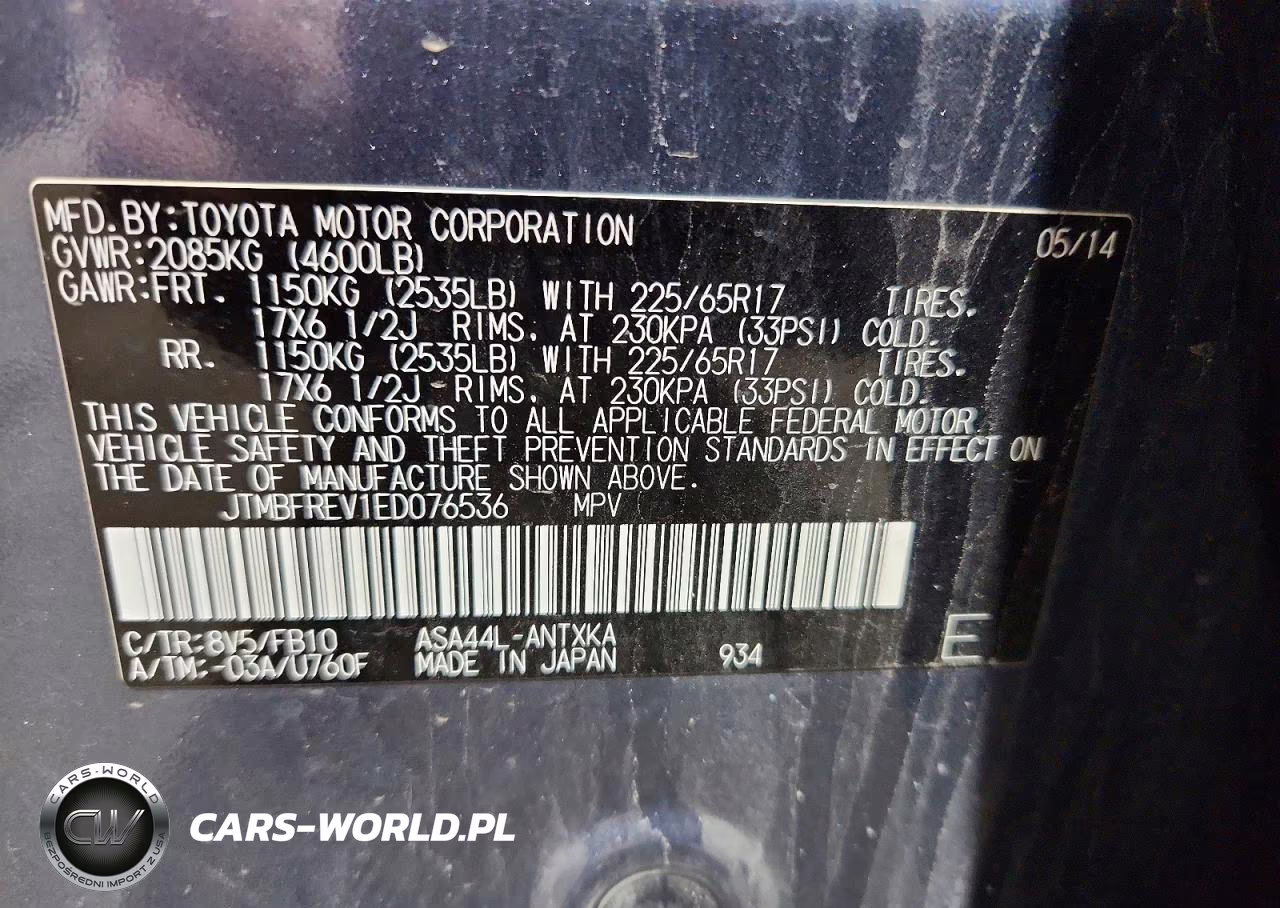2014 Toyota Rav4 Le VIN:JTMBFREV1ED076536 - 13