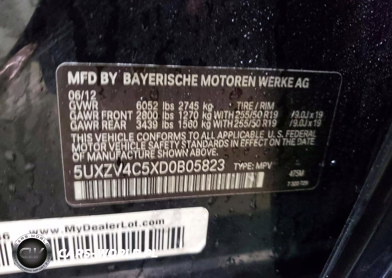 2013 BMW X5 xDrive35I VIN:5UXZV4C5XD0B05823 - 13