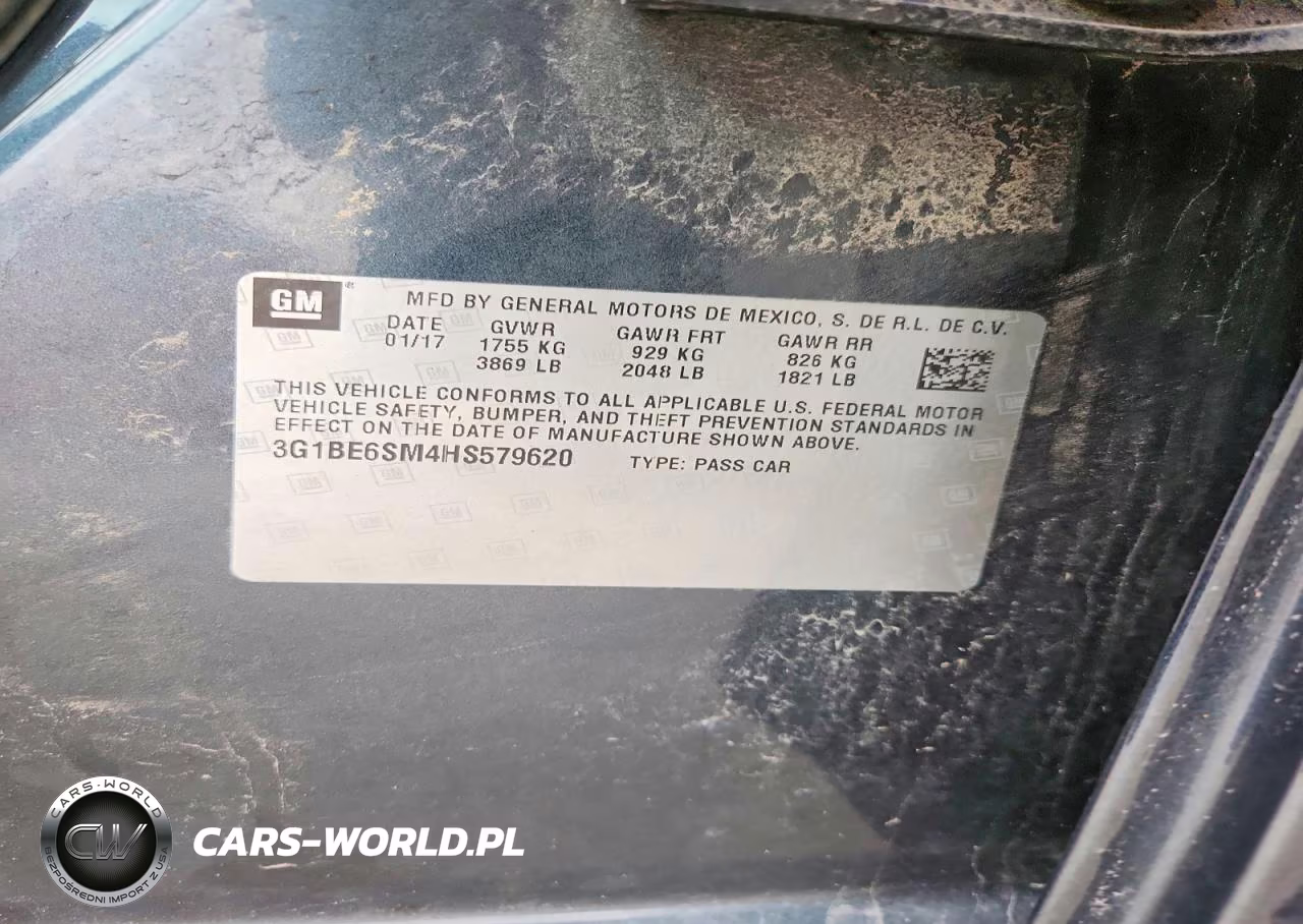 2017 Chevrolet Cruze Lt VIN:3G1BE6SM4HS579620 - 13
