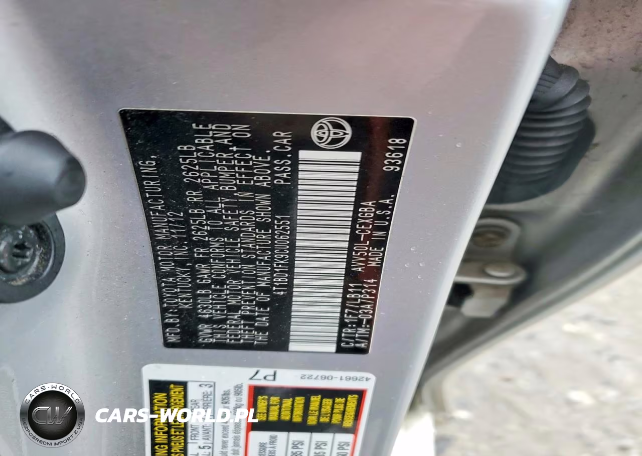 2012 Toyota Camry Hybrid Xle VIN:4T1BD1FK9CU062551 - 12