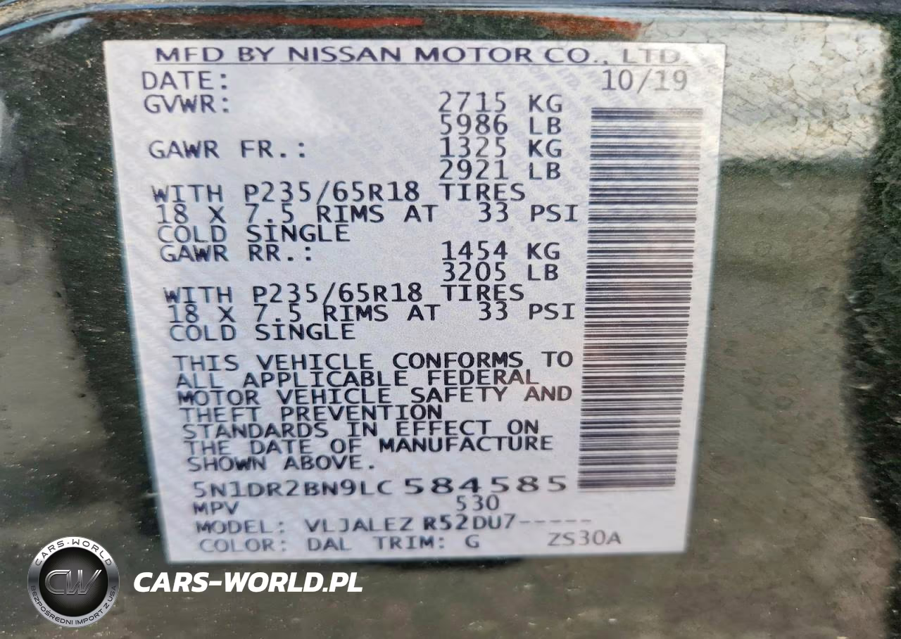2020 Nissan Pathfinder Sv VIN:5N1DR2BN9LC584585 - 13