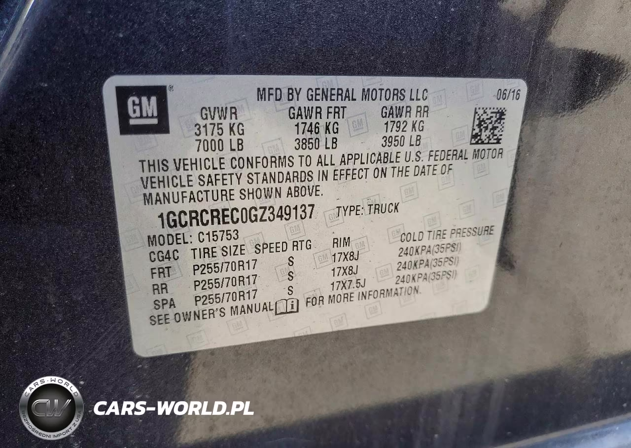 2016 Chevrolet 1500 Silve VIN:1GCRCREC0GZ349137 - 12