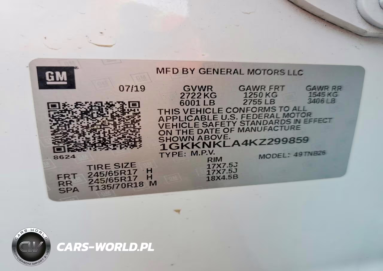2019 GMC Acadia Sle VIN:1GKKNKLA4KZ299859 - 13