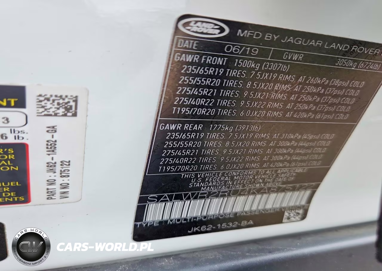 2019 Land Rover Range Rover Sport Hse VIN:SALWR2RU4KA875122 - 13