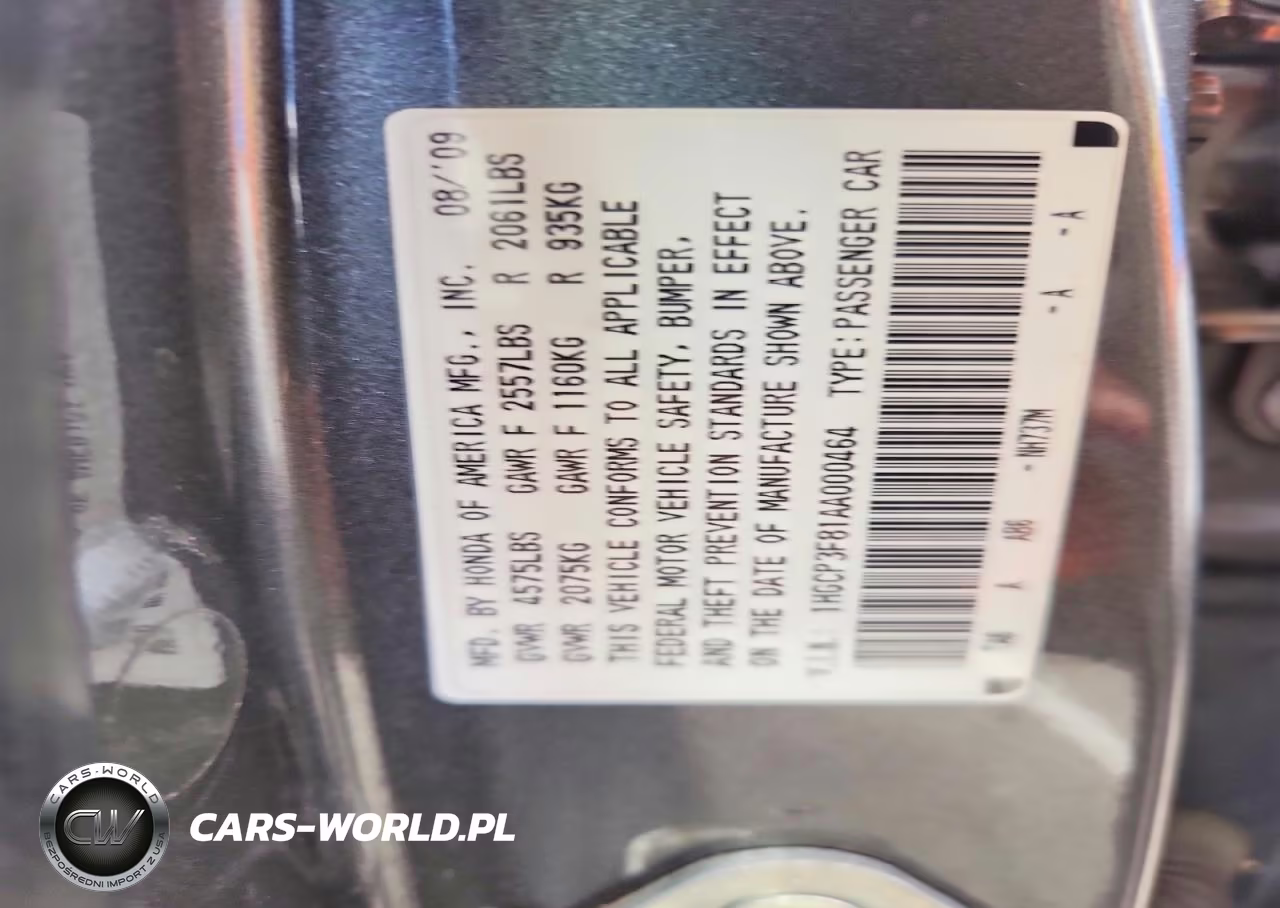 2010 Honda Accord Exl VIN:1HGCP3F81AA000464 - 12
