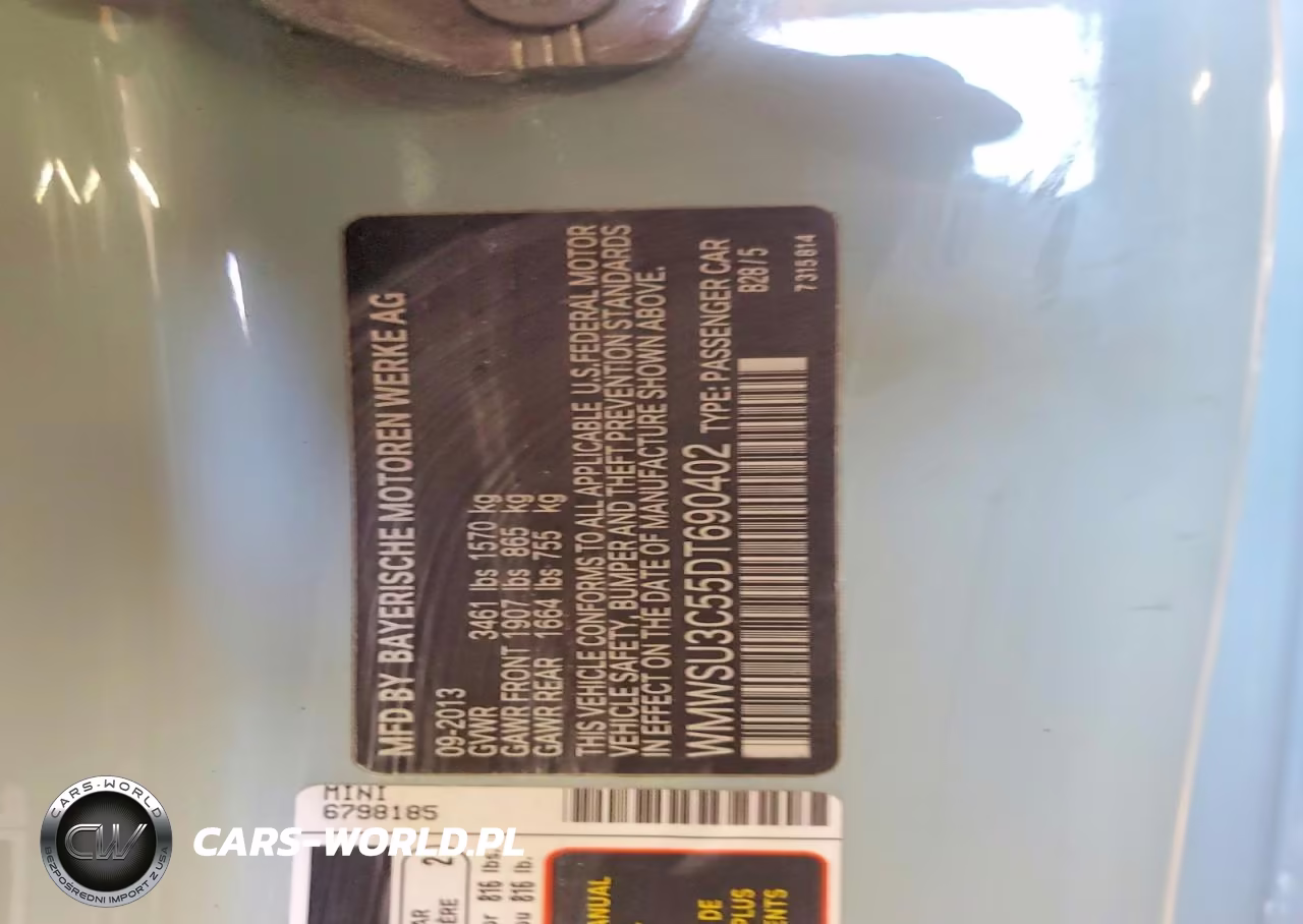 2013 Mini Cooper VIN:WMWSU3C55DT690402 - 12