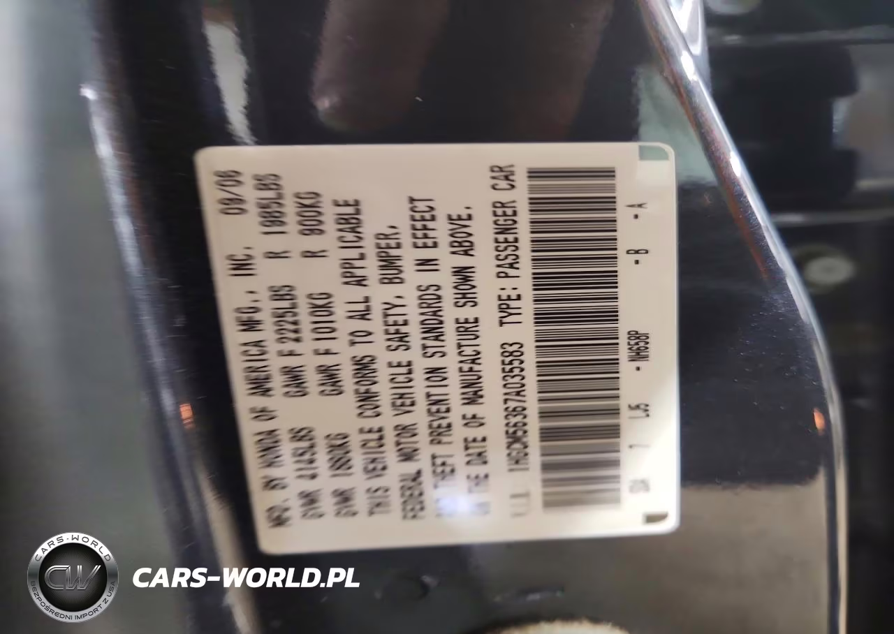 2007 Honda Accord Se VIN:1HGCM56367A035583 - 12