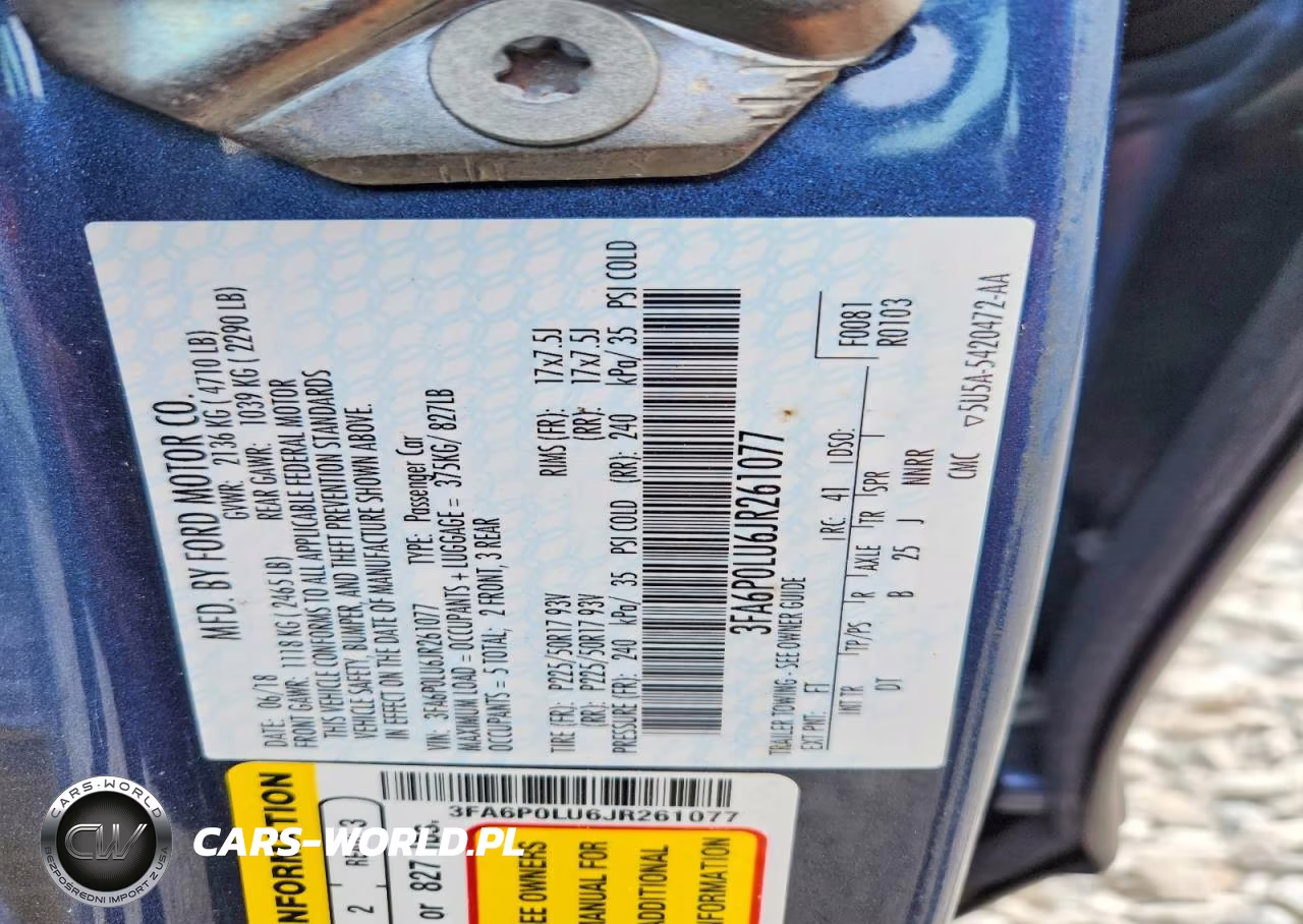 2018 Ford Fusion Se Hybrid VIN:3FA6P0LU6JR261077 - 12