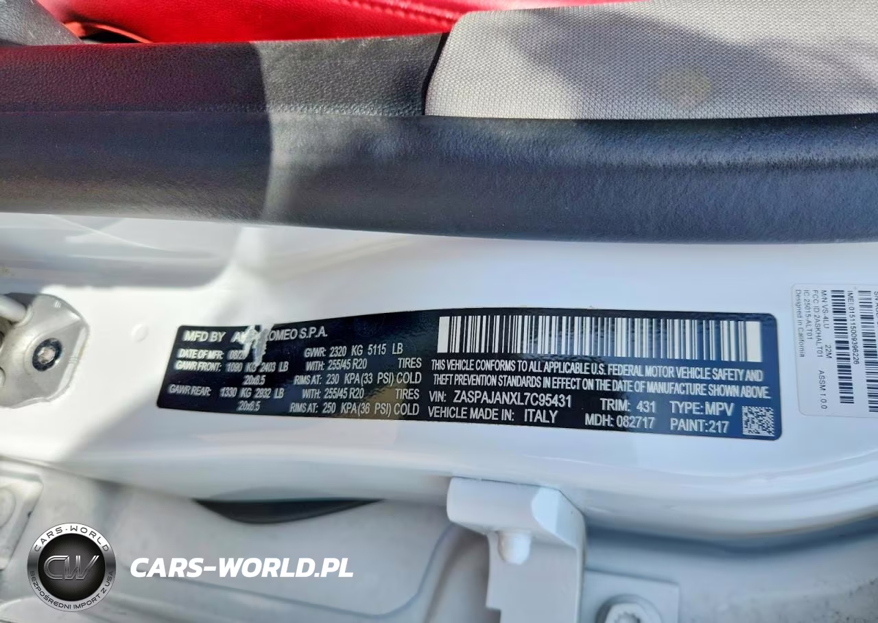 2020 Alfa Romeo Stelvio VIN:ZASPAJANXL7C95431 - 13