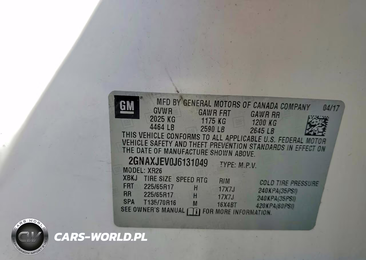 2018 Chevrolet Equinox Lt VIN:2GNAXJEV0J6131049 - 12