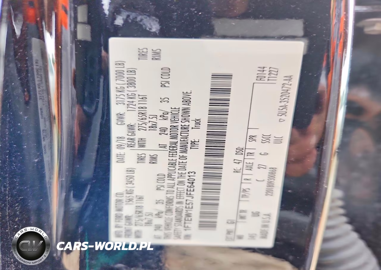 2018 Ford F150 Supercrew VIN:1FTEW1E57JFE64013 - 12