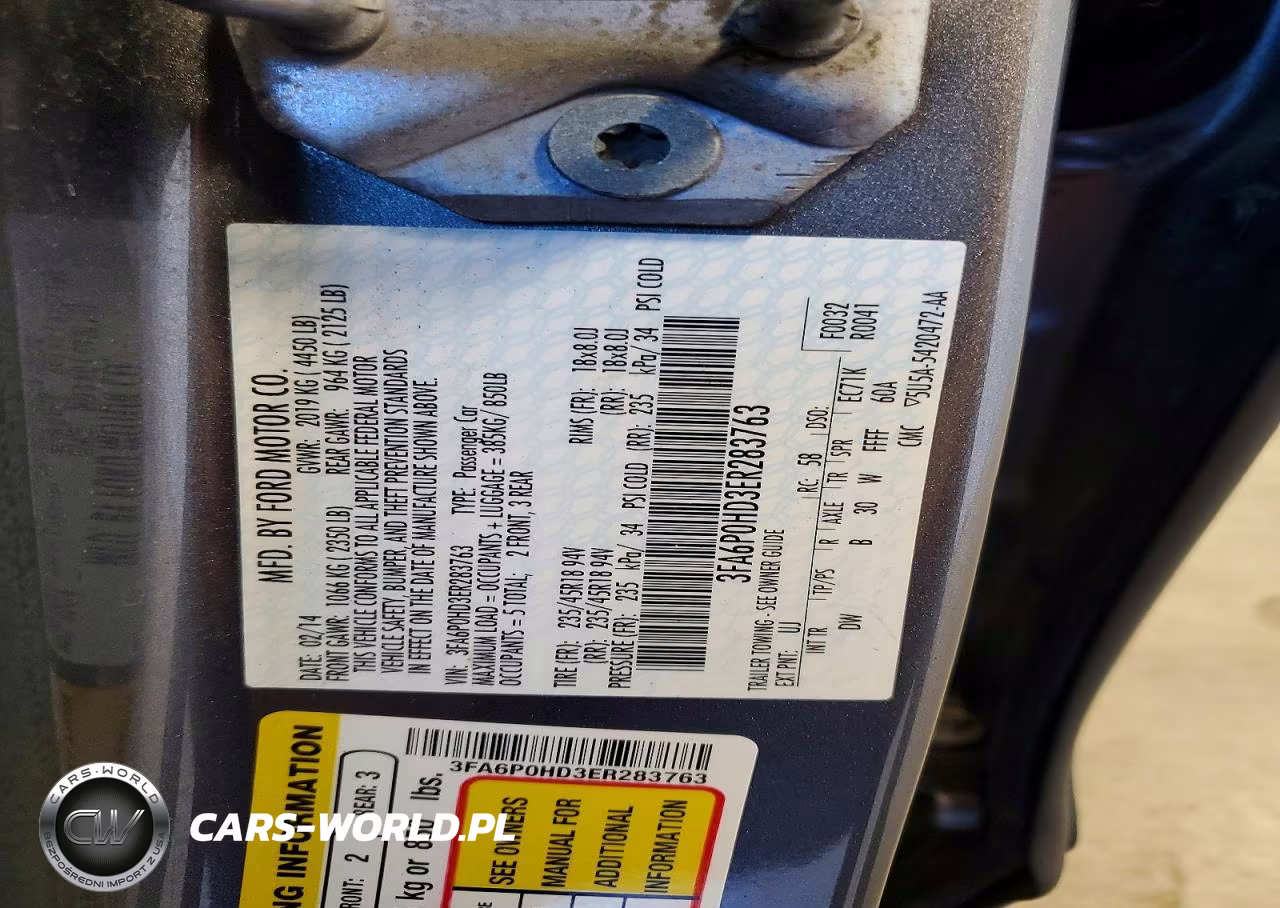 2014 Ford Fusion Se VIN:3FA6P0HD3ER283763 - 12