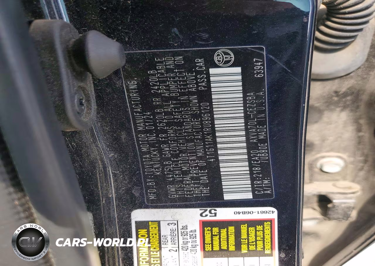 2024 Toyota Camry Se VIN:4T1G11AK1RU896120 - 13