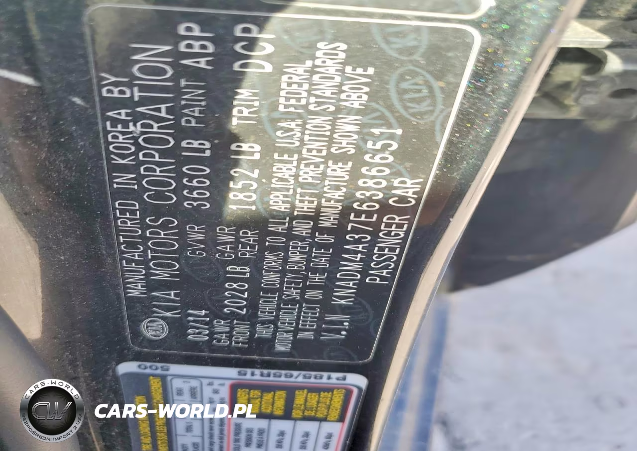 2014 Kia Rio Lx VIN:KNADM4A37E6386651 - 13