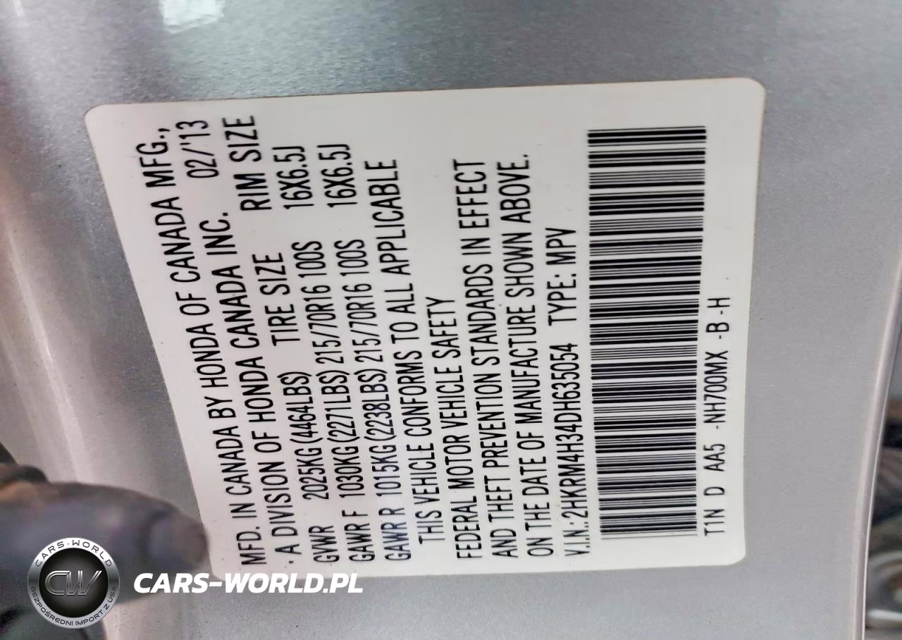 2013 Honda Cr-V Lx VIN:2HKRM4H34DH635054 - 13