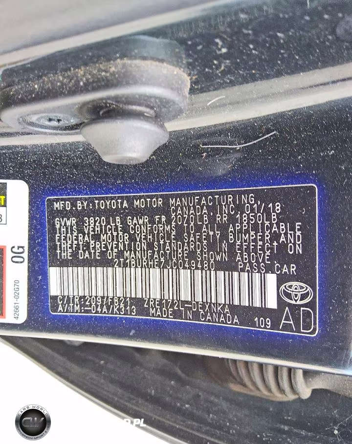 2018 Toyota Corolla Le VIN:2T1BURHE7JC049480 - 12