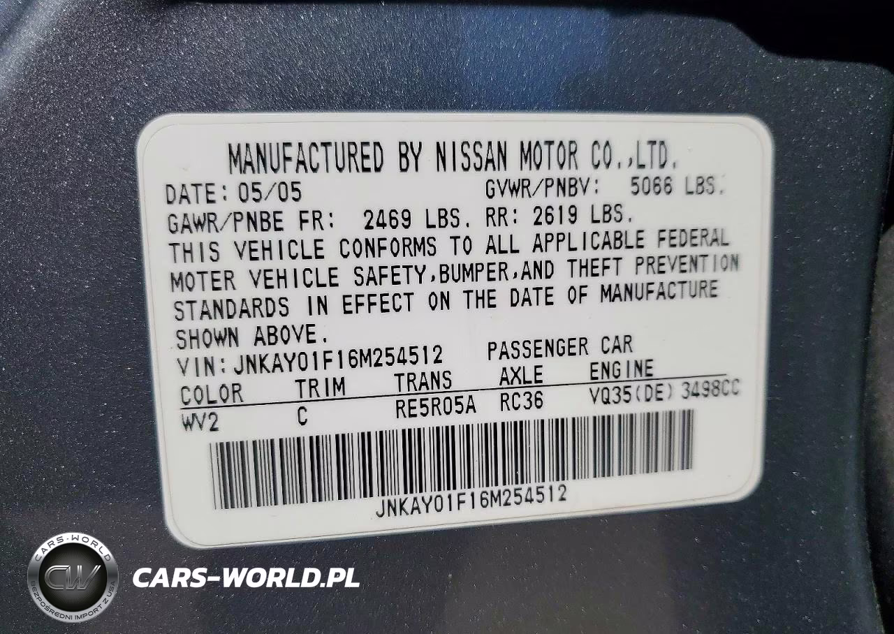2006 Infiniti M35 Base VIN:JNKAY01F16M254512 - 12