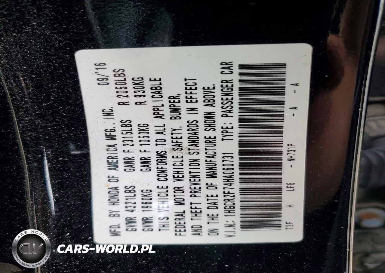 2017 Honda Accord Ex VIN:1HGCR2F74HA060731 - 12