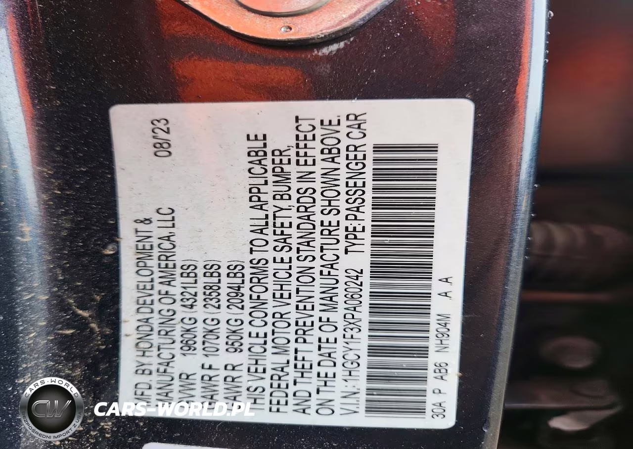 2023 Honda Accord Ex VIN:1HGCY1F3XPA060242 - 13