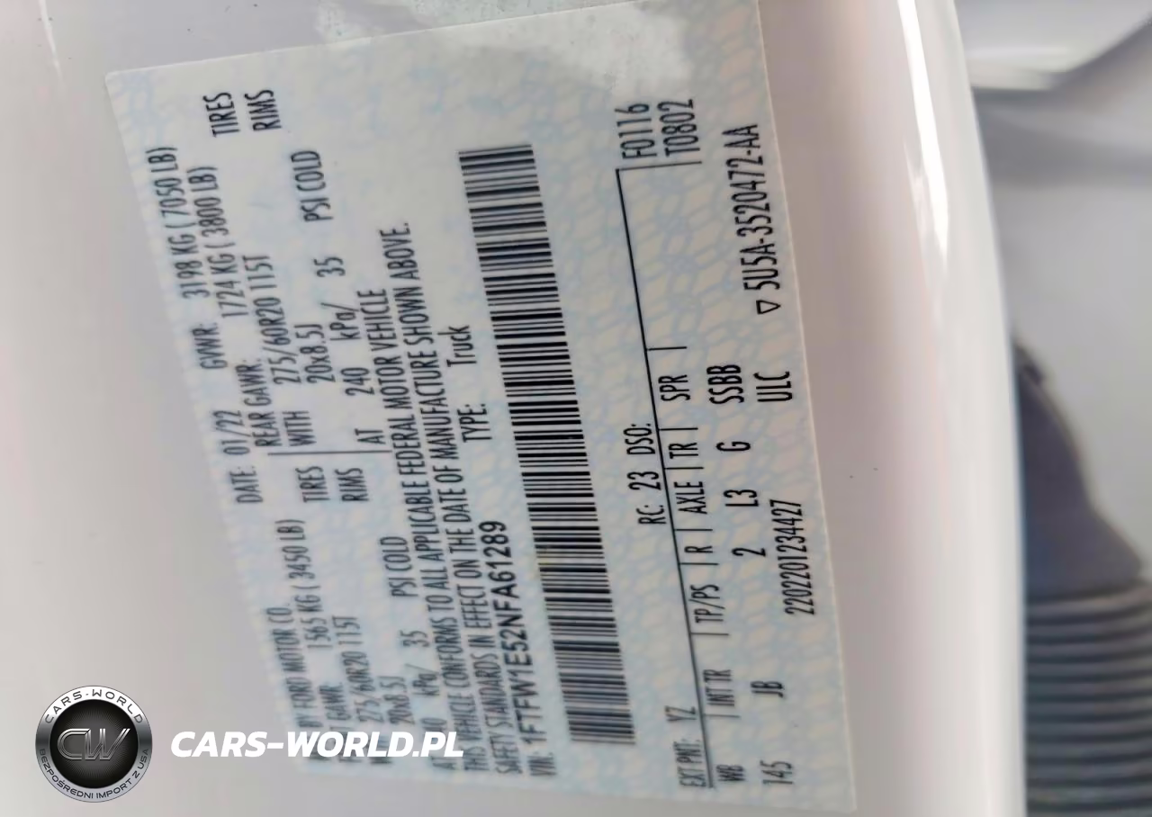2022 Ford F150 Supercrew VIN:1FTFW1E52NFA61289 - 12