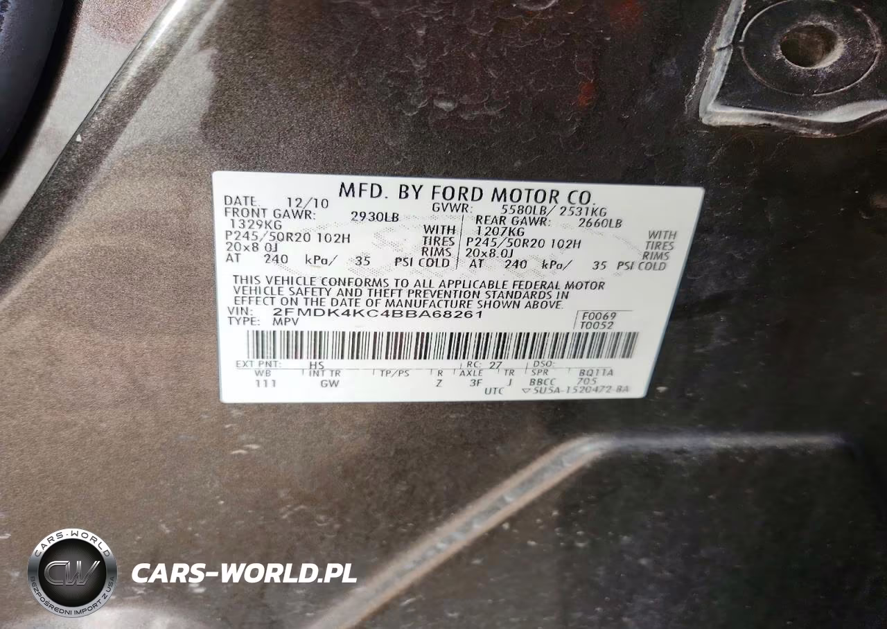 2011 Ford Edge Limited VIN:2FMDK4KC4BBA68261 - 13