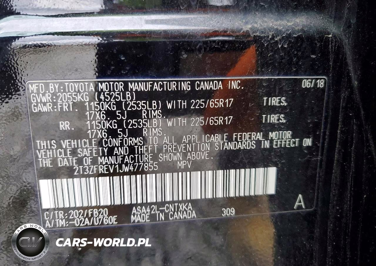 2018 Toyota Rav4 Le VIN:2T3ZFREV1JW477855 - 12