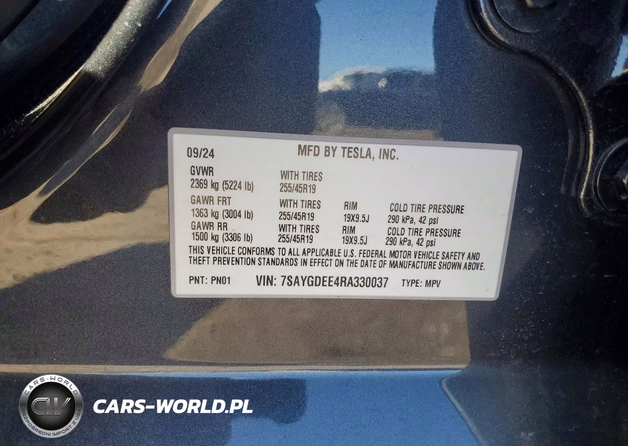 2024 Tesla Model Y VIN:7SAYGDEE4RA330037 - 13