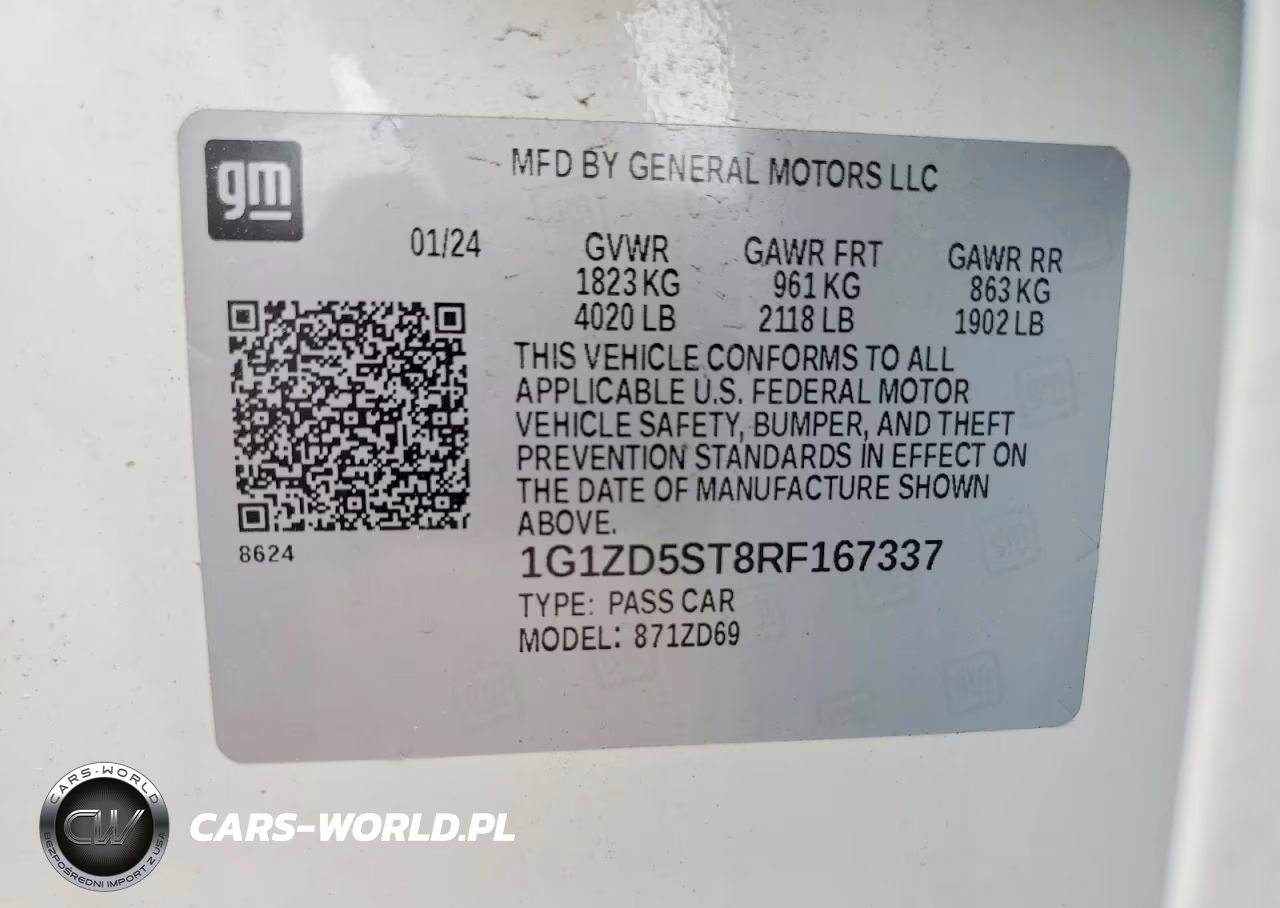 2024 Chevrolet Malibu Lt VIN:1G1ZD5ST8RF167337 - 12