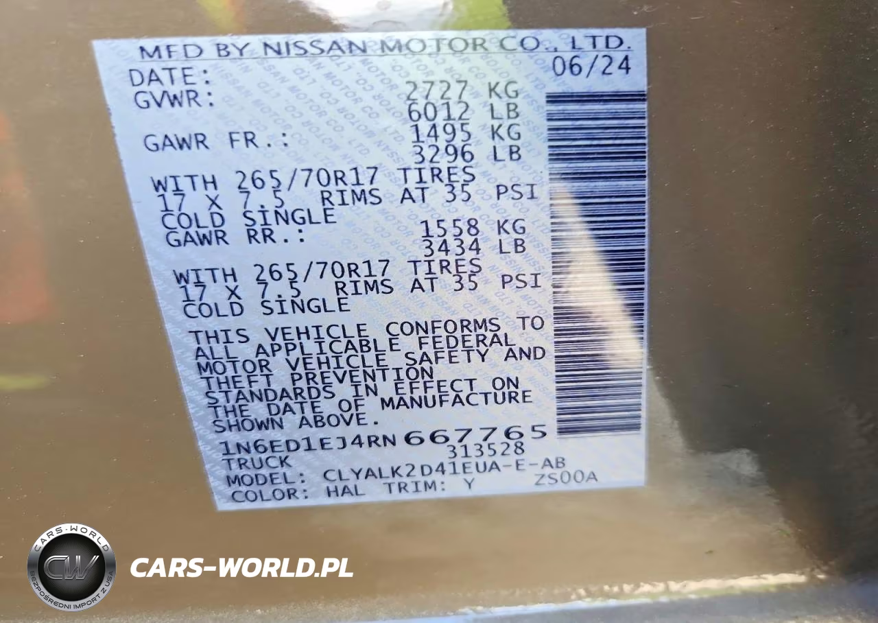 2024 Nissan Frontier Pro-X VIN:1N6ED1EJ4RN667765 - 13