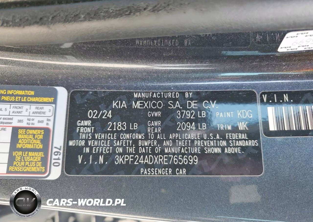 2024 Kia Forte Lxs VIN:3KPF24ADXRE765699 - 13