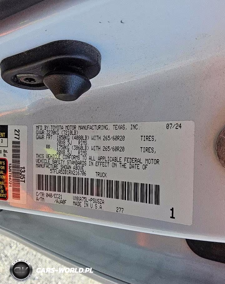 2024 Toyota Tundra Sr5 VIN:5TFLA5DB1RX216706 - 12