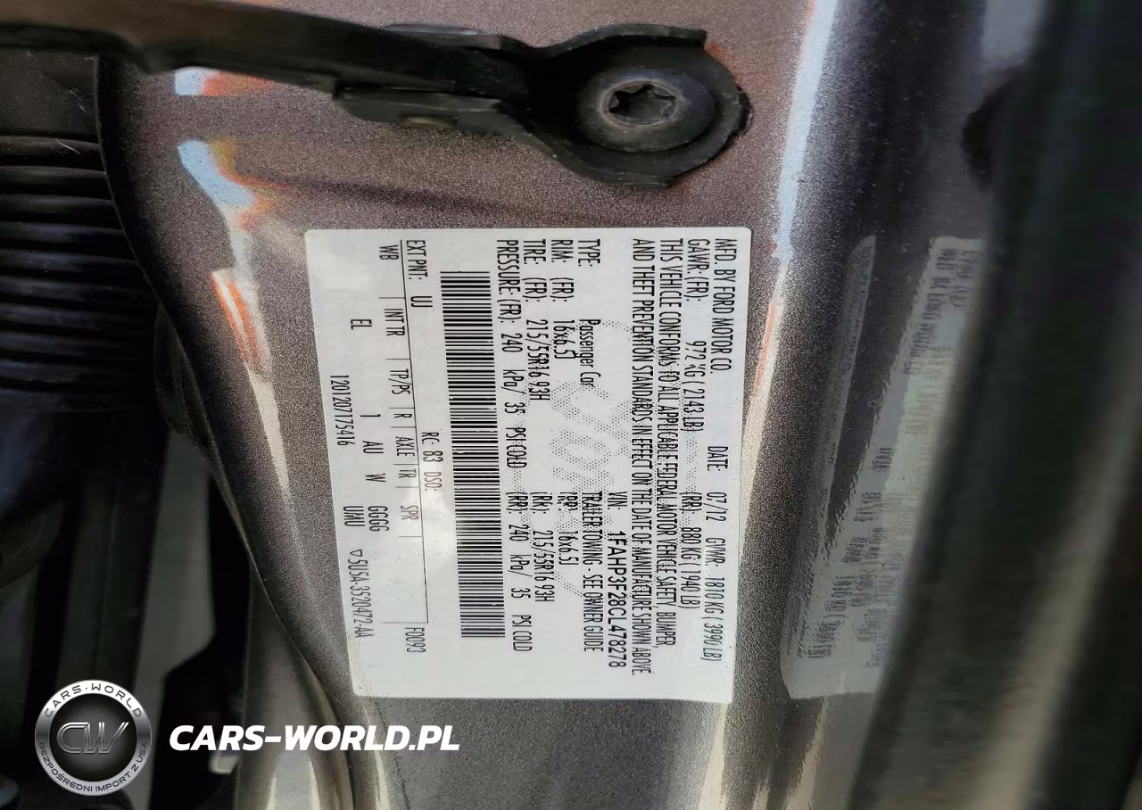 2012 Ford Focus Se VIN:1FAHP3F28CL478278 - 12