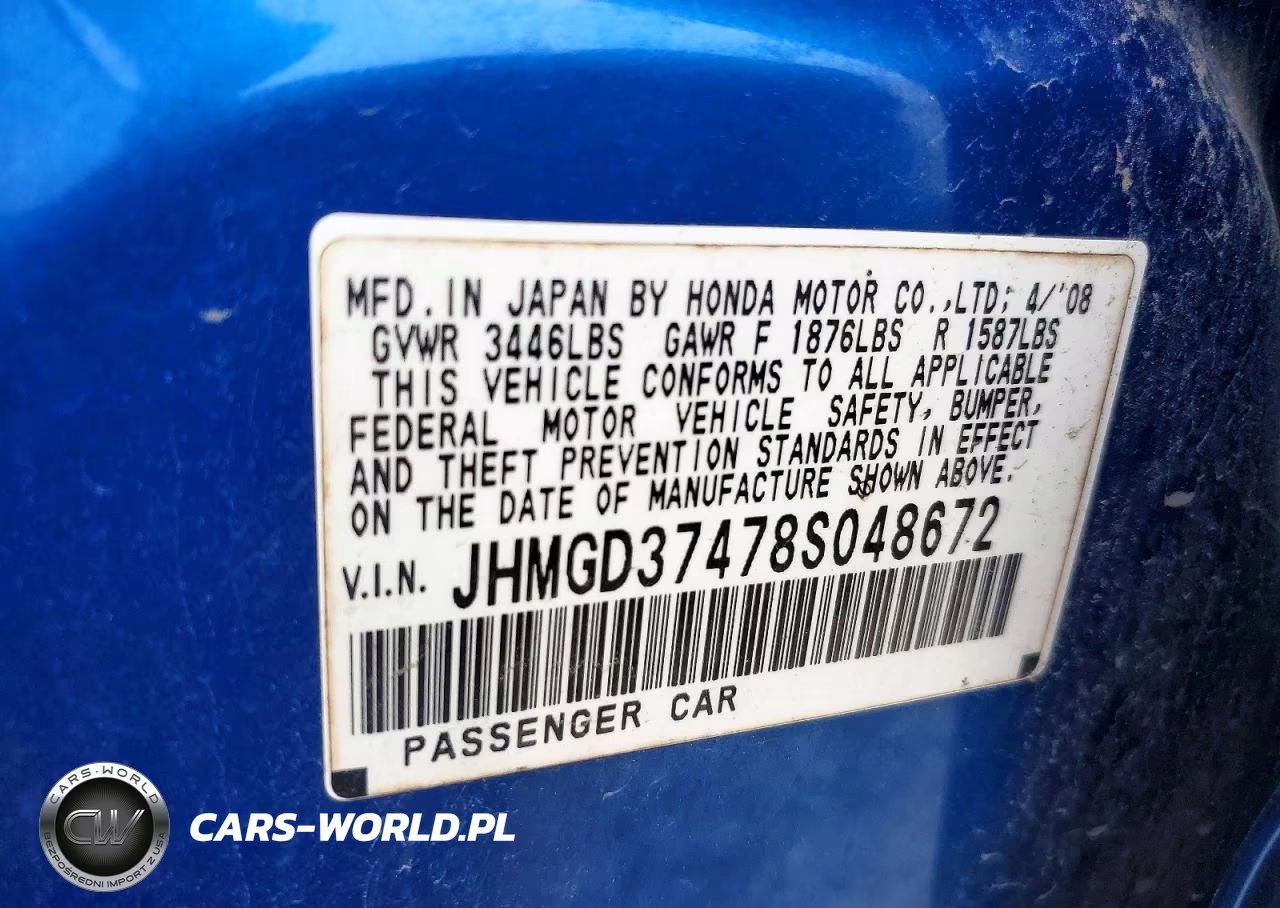 2008 Honda Fit VIN:JHMGD37478S048672 - 12