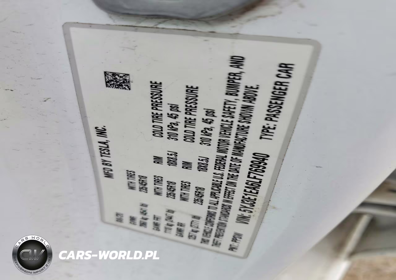 2020 Tesla Model 3 VIN:5YJ3E1EA6LF769940 - 13