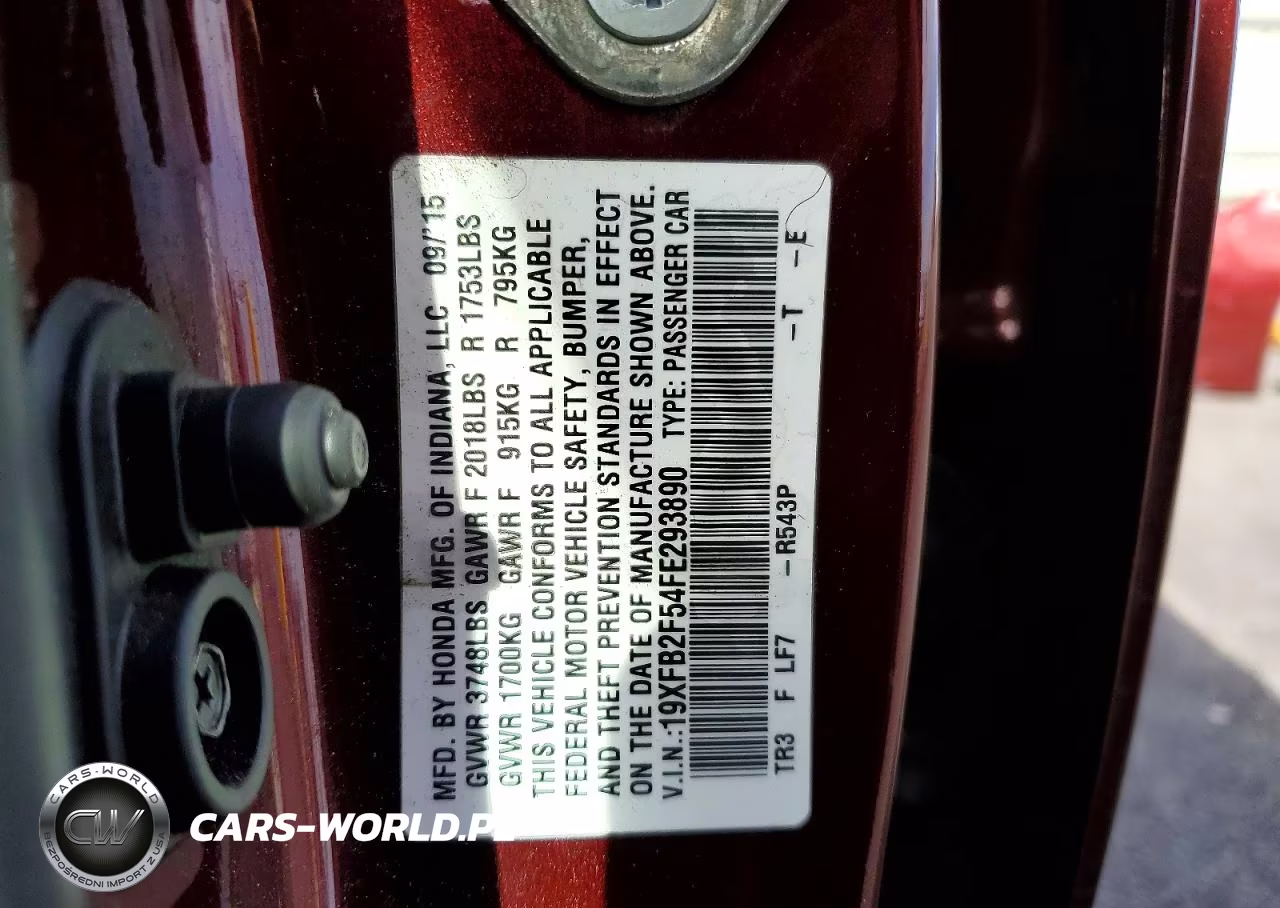 2015 Honda Civic Lx VIN:19XFB2F54FE293890 - 13
