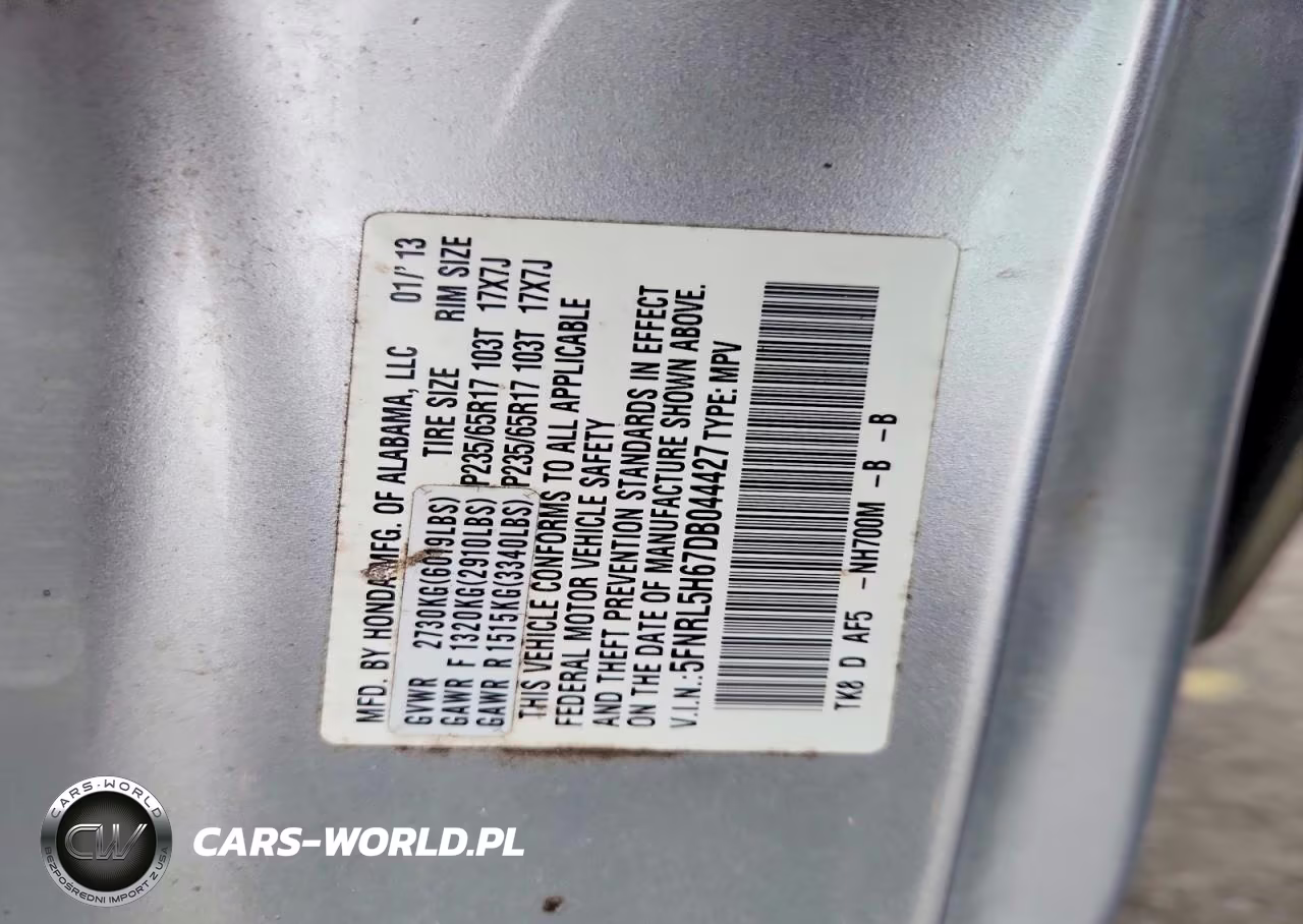 2013 Honda Odyssey Exl VIN:5FNRL5H67DB044427 - 13