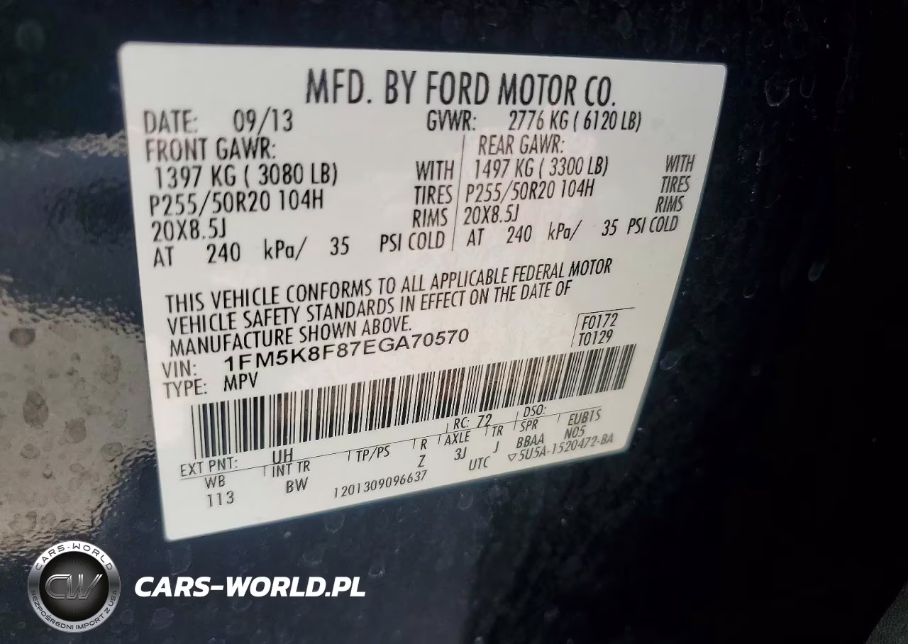 2014 Ford Explorer Limited VIN:1FM5K8F87EGA70570 - 13