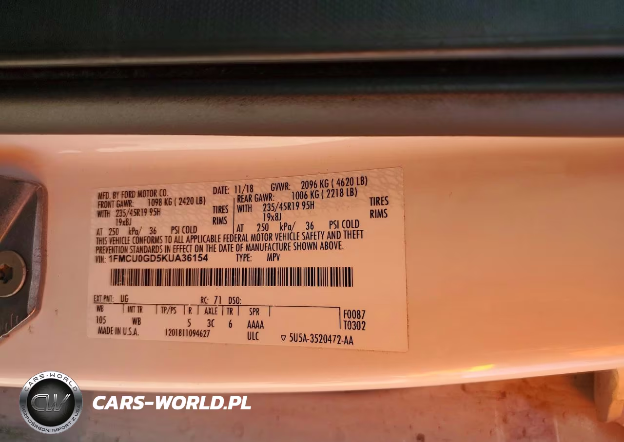 2019 Ford Escape Se VIN:1FMCU0GD5KUA36154 - 13