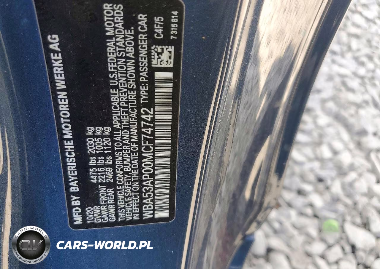 2021 BMW 430I VIN:WBA53AP00MCF74742 - 12