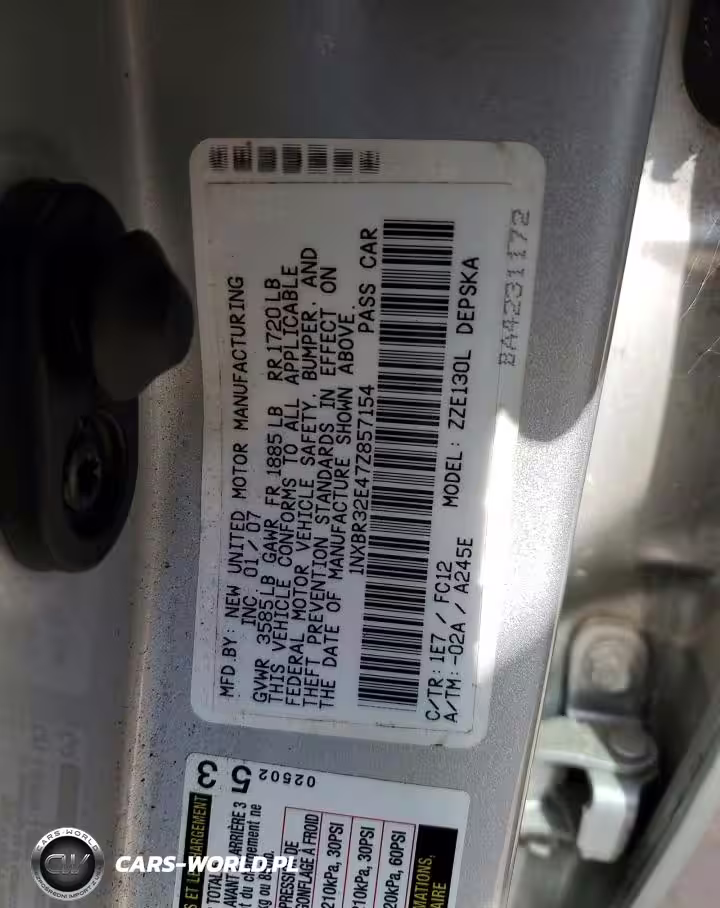 2007 Toyota Corolla Ce VIN:1NXBR32E47Z857154 - 12